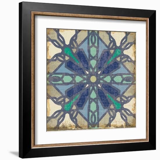 Santorini Tile IV-Pela Studio-Framed Art Print