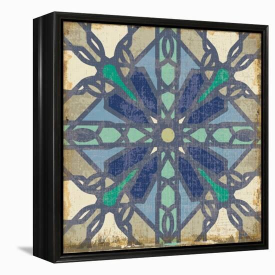 Santorini Tile IV-Pela Studio-Framed Stretched Canvas