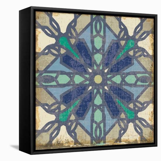 Santorini Tile IV-Pela Studio-Framed Stretched Canvas