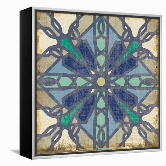 Santorini Tile IV-Pela Studio-Framed Stretched Canvas