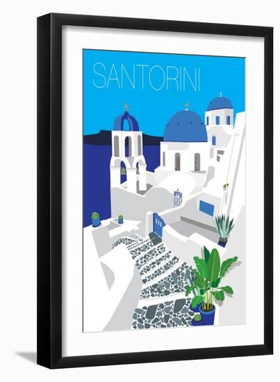 Santorini-Jen Bucheli-Framed Art Print