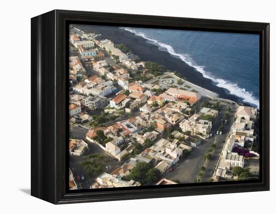 Sao Filipe from the Air, Fogo (Fire), Cape Verde Islands, Atlantic Ocean, Africa-Robert Harding-Framed Premier Image Canvas