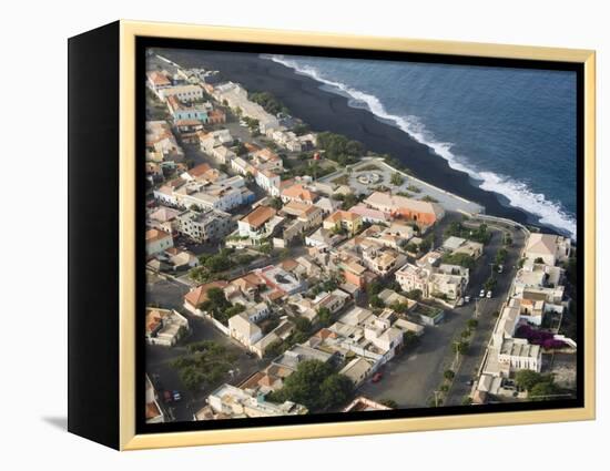 Sao Filipe from the Air, Fogo (Fire), Cape Verde Islands, Atlantic Ocean, Africa-Robert Harding-Framed Premier Image Canvas