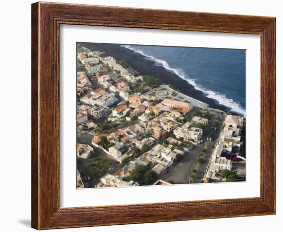 Sao Filipe from the Air, Fogo (Fire), Cape Verde Islands, Atlantic Ocean, Africa-Robert Harding-Framed Photographic Print