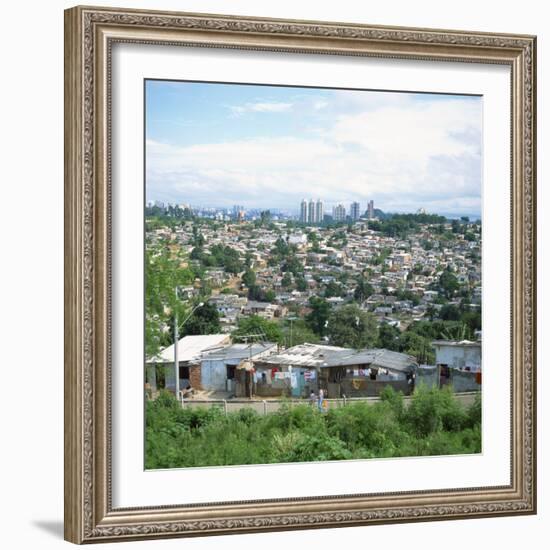 Sao Paolo Shanty Town, Brazil, South America-David Lomax-Framed Photographic Print