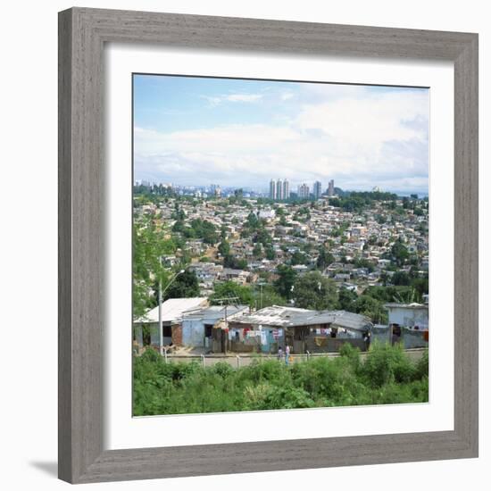 Sao Paolo Shanty Town, Brazil, South America-David Lomax-Framed Photographic Print