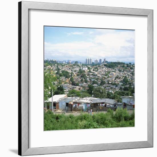 Sao Paolo Shanty Town, Brazil, South America-David Lomax-Framed Photographic Print