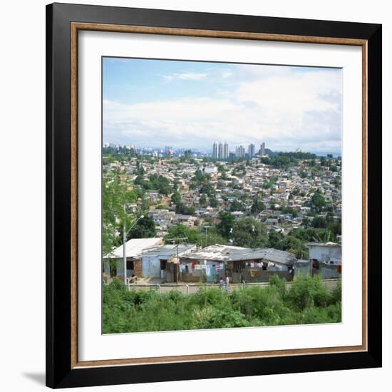 Sao Paolo Shanty Town, Brazil, South America-David Lomax-Framed Photographic Print