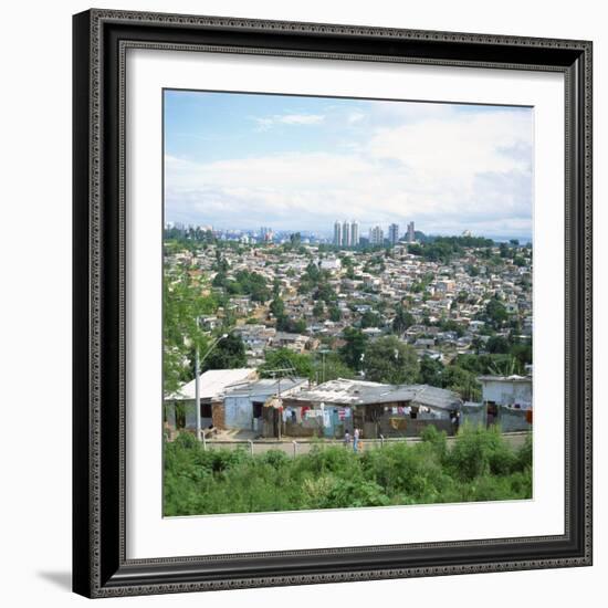 Sao Paolo Shanty Town, Brazil, South America-David Lomax-Framed Photographic Print