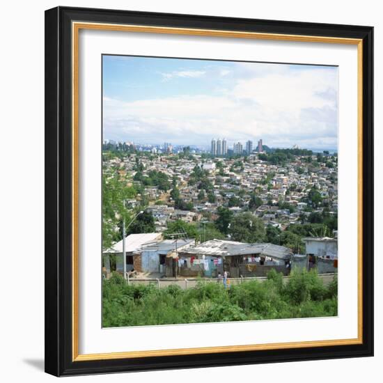 Sao Paolo Shanty Town, Brazil, South America-David Lomax-Framed Photographic Print