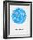 Sao Paulo Street Map Blue-NaxArt-Framed Art Print