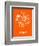 Sao Paulo Street Map Orange-NaxArt-Framed Premium Giclee Print