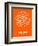 Sao Paulo Street Map Orange-NaxArt-Framed Premium Giclee Print