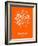 Sao Paulo Street Map Orange-NaxArt-Framed Art Print