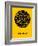 Sao Paulo Street Map Yellow-NaxArt-Framed Art Print