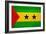 Sao Tome And Principe Flag Design with Wood Patterning - Flags of the World Series-Philippe Hugonnard-Framed Premium Giclee Print