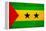 Sao Tome And Principe Flag Design with Wood Patterning - Flags of the World Series-Philippe Hugonnard-Framed Stretched Canvas