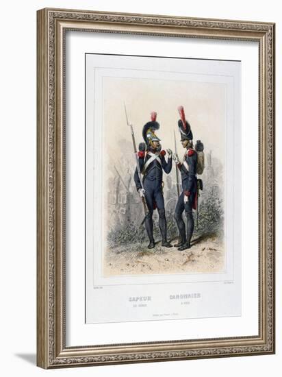 Sapper and Gunner, Napoleon's Imperial Guard-C Colin-Framed Giclee Print