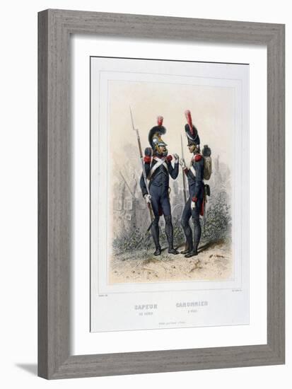 Sapper and Gunner, Napoleon's Imperial Guard-C Colin-Framed Giclee Print