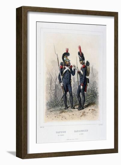 Sapper and Gunner, Napoleon's Imperial Guard-C Colin-Framed Giclee Print