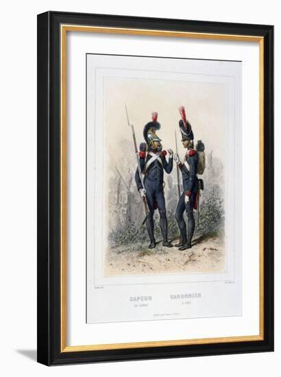 Sapper and Gunner, Napoleon's Imperial Guard-C Colin-Framed Giclee Print