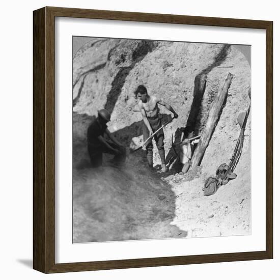 Sappers and Miners at Work, Ypres Salient, Belgium, World War I, C1915-C1917-null-Framed Photographic Print