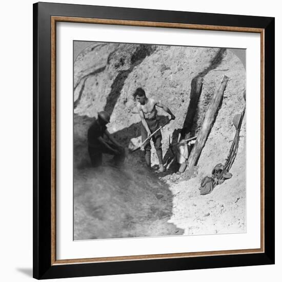 Sappers and Miners at Work, Ypres Salient, Belgium, World War I, C1915-C1917-null-Framed Photographic Print