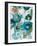 Sapphire Blooms I-Cat Tesla-Framed Giclee Print