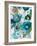 Sapphire Blooms I-Cat Tesla-Framed Giclee Print