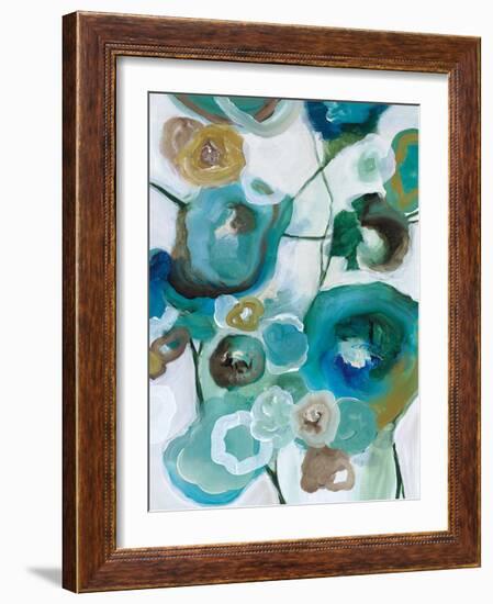 Sapphire Blooms I-Cat Tesla-Framed Giclee Print