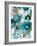 Sapphire Blooms I-Cat Tesla-Framed Giclee Print