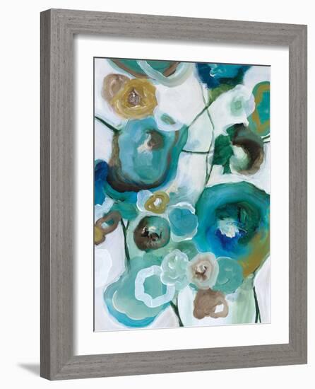 Sapphire Blooms I-Cat Tesla-Framed Giclee Print