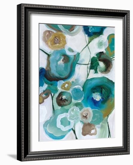 Sapphire Blooms I-Cat Tesla-Framed Giclee Print