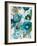 Sapphire Blooms I-Cat Tesla-Framed Giclee Print