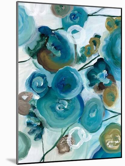 Sapphire Blooms II-Cat Tesla-Mounted Giclee Print