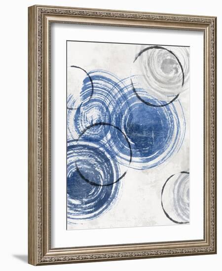 Sapphire Cosmic Dance I-Emma Peal-Framed Art Print