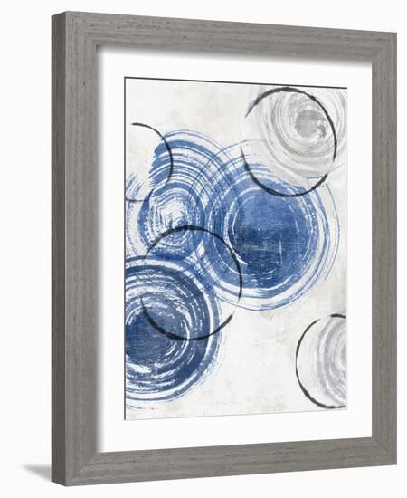 Sapphire Cosmic Dance I-Emma Peal-Framed Art Print