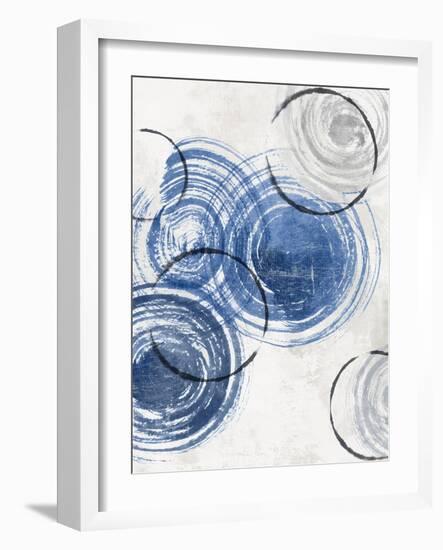 Sapphire Cosmic Dance I-Emma Peal-Framed Art Print