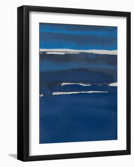 Sapphire Horizon I-Rob Delamater-Framed Art Print