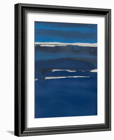 Sapphire Horizon I-Rob Delamater-Framed Art Print