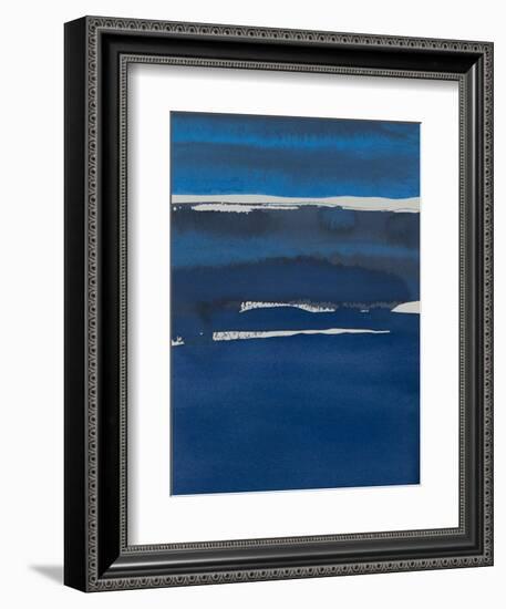 Sapphire Horizon I-Rob Delamater-Framed Art Print