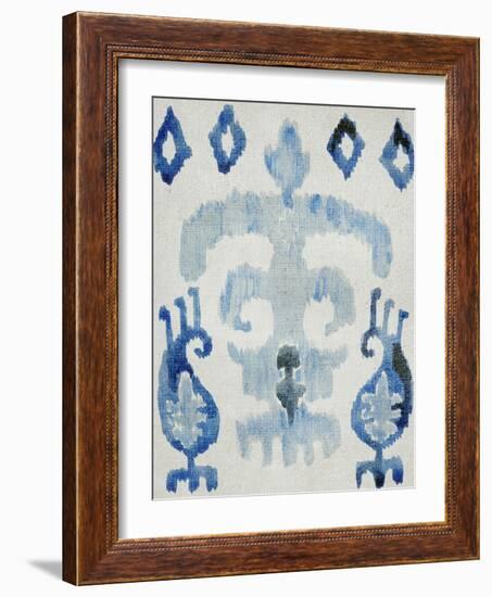 Sapphire Ikat III-Chariklia Zarris-Framed Art Print