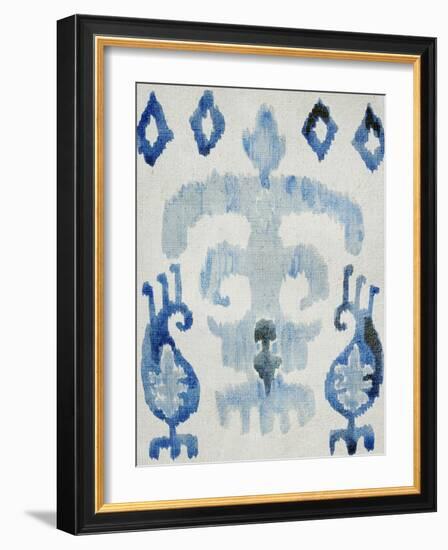 Sapphire Ikat III-Chariklia Zarris-Framed Art Print