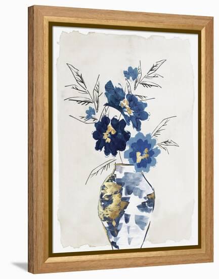 Sapphire Vase-Eva Watts-Framed Stretched Canvas