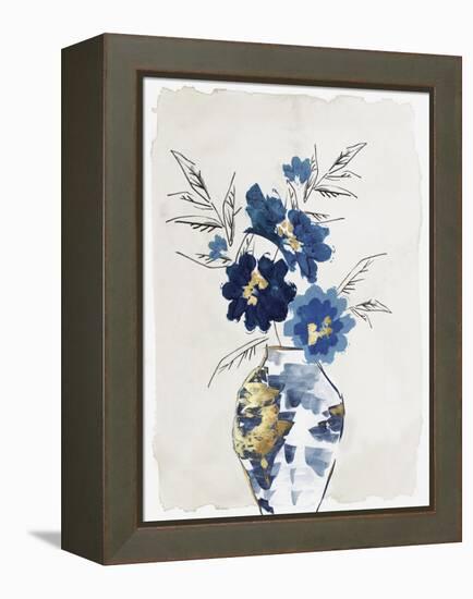 Sapphire Vase-Eva Watts-Framed Stretched Canvas