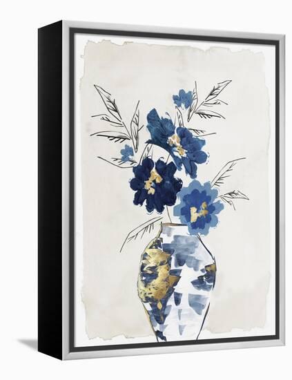 Sapphire Vase-Eva Watts-Framed Stretched Canvas