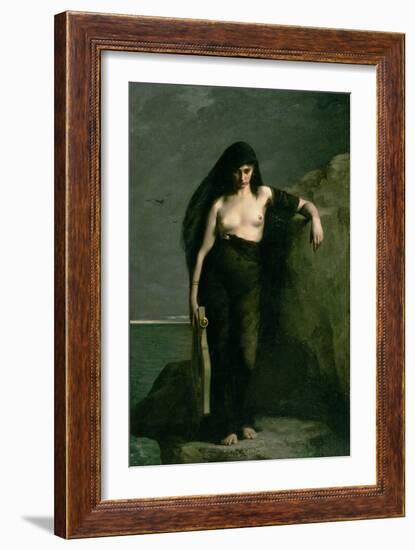 Sappho, 1877-Charles Auguste Mengin-Framed Giclee Print