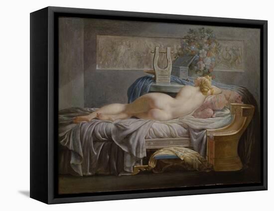 Sappho (630-580 Avant Jc) - Sappho, by Regnault, Jean Baptiste (1754-1829). Oil on Canvas. Dimensio-Jean-Baptiste Regnault-Framed Premier Image Canvas