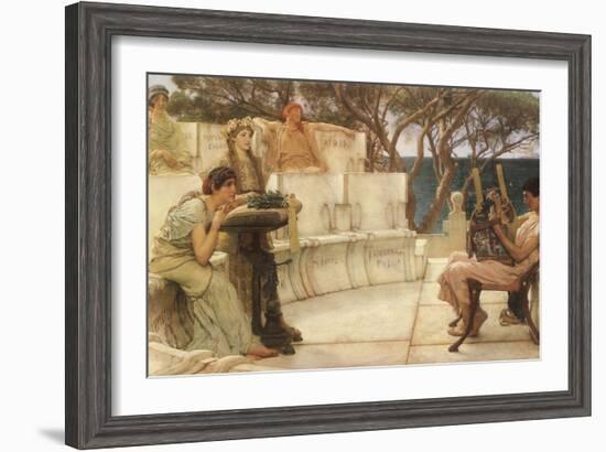 Sappho and Alcaeus, 1880-Sir Lawrence Alma-Tadema-Framed Giclee Print