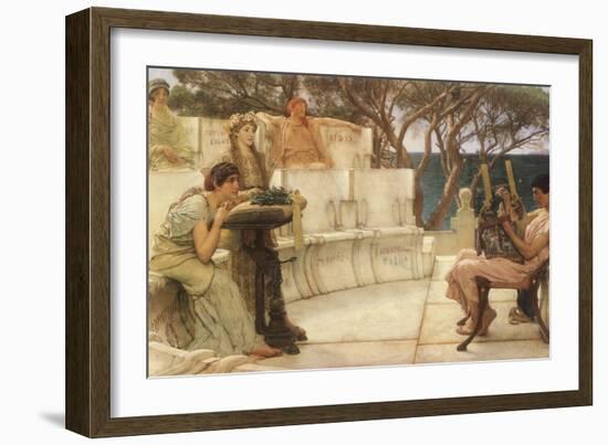 Sappho and Alcaeus, 1880-Sir Lawrence Alma-Tadema-Framed Giclee Print